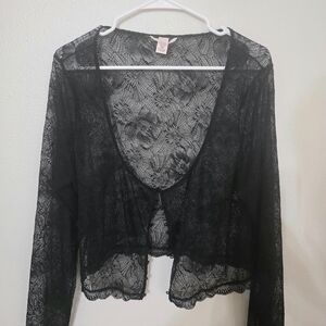 Victoria's Secret Black Lace Cardigan 2XL